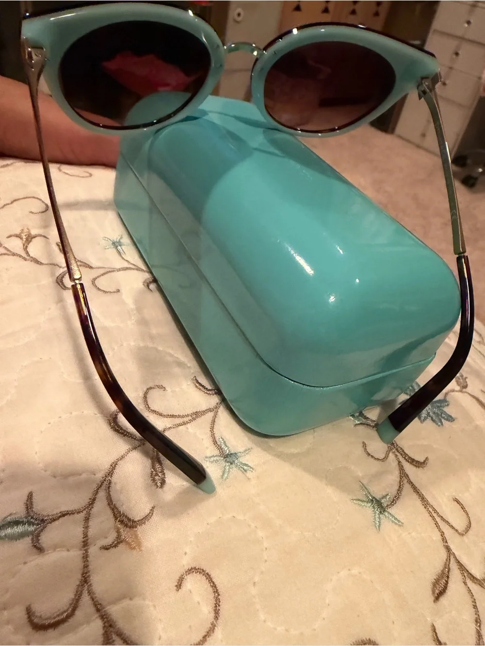 Tiffany & Co. Round Tortoiseshell Sunglasses with Brown Gradient Lenses